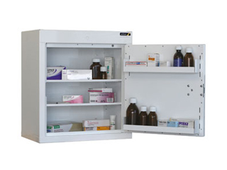Controlled Drug Cabinet 82 Litre with 2 shelves/2 trays, one door