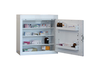 Medicine Cabinet 108 Litre with 3 shelves & 3 door trays, one door