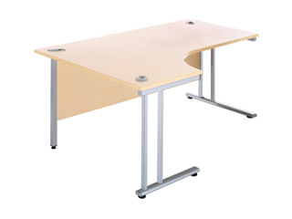 J Shaped Consultancy Desk 1400mm Wide - Left Handed