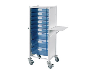 VISTA 120 Trolley - 6 Single/3 Double Blue Trays