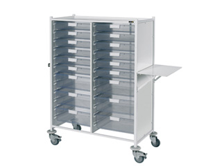 VISTA 240 Trolley - 12 Single/6 Double Clear Trays