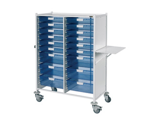 VISTA 240 Trolley - 12 Single/6 Double Blue Trays