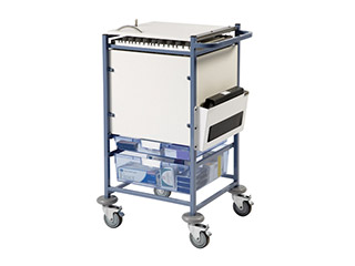 Medical Notes Trolley (small) with Enclosed Sides & Hinged Locking Top