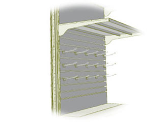 Pharma-Fit Metal Shelving: Slatwall Metal System