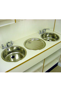 PANEL-FIT:Double Bowl Sink with Taps