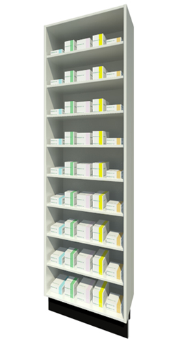 Full Height Unit 315mm Depth with Eight Shelves