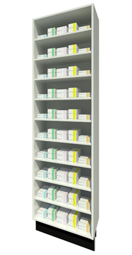 Full Height Unit 315mm Depth with Nine Shelves