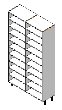 PANEL-FIT:Full Height Double Unit with + 9 x Shelves per bay No.3 depth