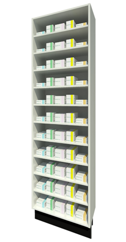 Full Height Unit 315mm Depth with Ten Shelves