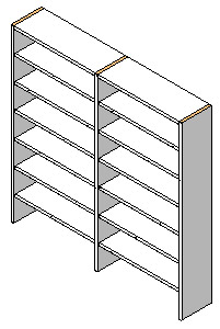 PANEL-FIT:Double Overbench Unit with 6 x Shelves No.2