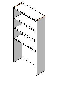PANEL-FIT:Overbench Unit with Lower Space + 3 x Shelves No.2