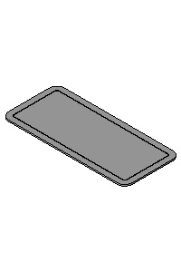PANEL-FIT:Bench Rectangular Cable Access Cover + Cut-Out