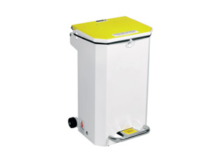 20 Litre Clinical Waste Bin with Yellow Lid - Waste for incineration