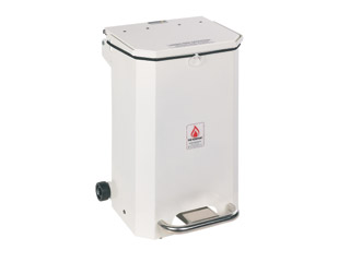 50 Litre Clinical Bin with White Lid - General use