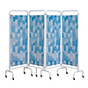Four Panel Screen - Blue Patchwork