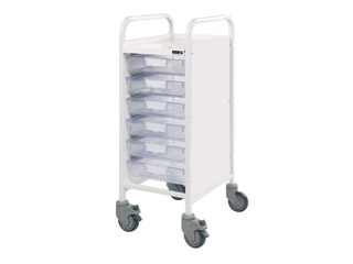Vista 30 Medical Trolley - 6 Single Clear Trays