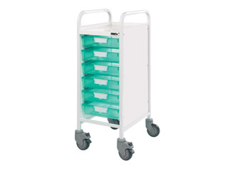 Medi-Trays MT30 Trolley - 6 Single Green Trays