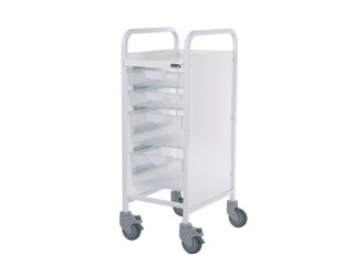 Vista 30 Hospital Trolley - 2 Single/2 Double Clear Trays
