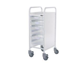 Medi-Trays MT30 Trolley - 2 Single/2 Double Clear Trays