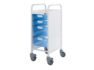 Vista 30 Veterinary Trolley - 2 Single/2 Double Blue Trays