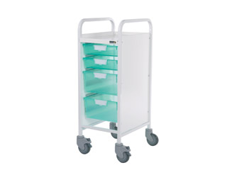 Vista 30 Vet Trolley - 2 Single/2 Double Green Trays