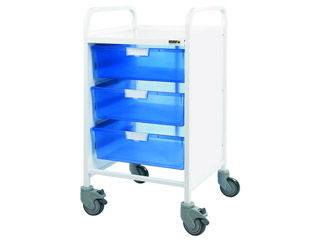 Vista 30 Vet Trolley - 3 Double Blue Trays