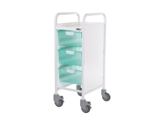 Vista 30 Medical Trolley - 3 Double Green Trays