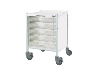 Vista 40 Trolley - 5 Single Clear Trays