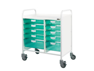 Vista 80 Trolley - 8 Single\2 Double Green Trays