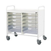 Vista 100 Trolley - 8 Single/2 Double Clear Trays style=