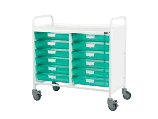 Vista 10 Vet0 Trolley - 12 Single Green Trays