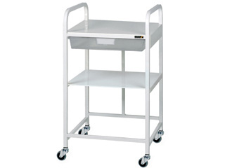 Vista 10 Medical Trolley - 1 Clear Tray & 1 Shelf