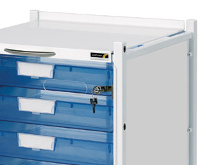 Two locking doors for high level module