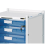 Two locking doors for high level module