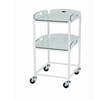 Dressing Trolley - 2 Glass Effect Safety Trays style=