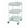 Dressing Trolley - 3 Glass Effect Safety Trays style=