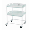 Dressing Trolleys - 2 Glass Effect Safety Trays style=