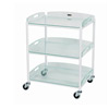 Dressing Trolleys - 3 Glass Effect Safety Trays style=