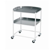 Dressing Trolleys - 2 Stainless Steel Trays style=