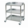 Dressing Trolleys - 3 Stainless Steel Trays style=