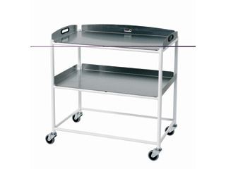 Dressings Trolley - 2 Stainless Steel Trays