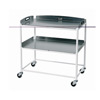 Dressings Trolley - 2 Stainless Steel Trays style=