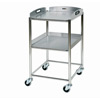 Surgical Trolley - 2 Stainless Steel Trays - Length 460mm style=