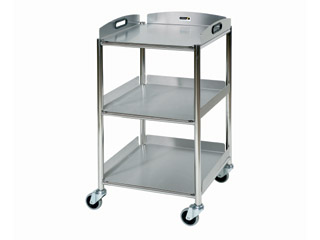 Surgical Trolley - 3 Stainless Steel Trays - Length 460mm