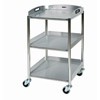 Surgical Trolley - 3 Stainless Steel Trays - Length 460mm style=