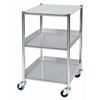 Surgical Trolley - 1 Stainless Steel Shelf & 2 Trays - Length 460mm style=