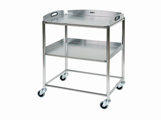 Surgical Trolley - 2 Stainless Steel Trays - Length 660mm