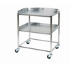 Surgical Trolley - 2 Stainless Steel Trays - Length 660mm style=