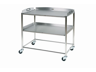 Surgical Trolley - 2 Stainless Steel Trays - Length 860mm