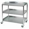 Surgical Trolley - 3 Stainless Steel Trays - Length 860mm style=